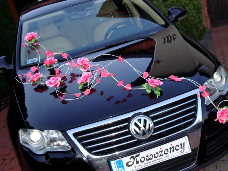 2.Dekoracja samochodu na samochód ślubny ślub auto